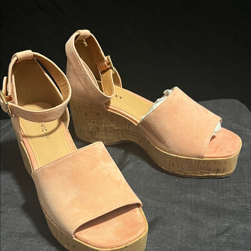 Lisa Vicky Pink Blush Wedge Sandals